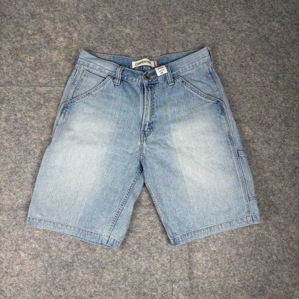 Levi's Carpenter Denim Jean Shorts Mens 32 Blue Utility Workwear